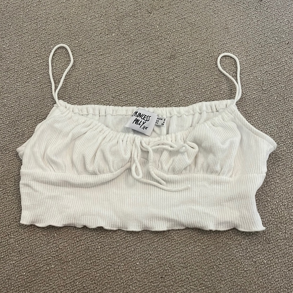 Princess Polly White Cropped Tank